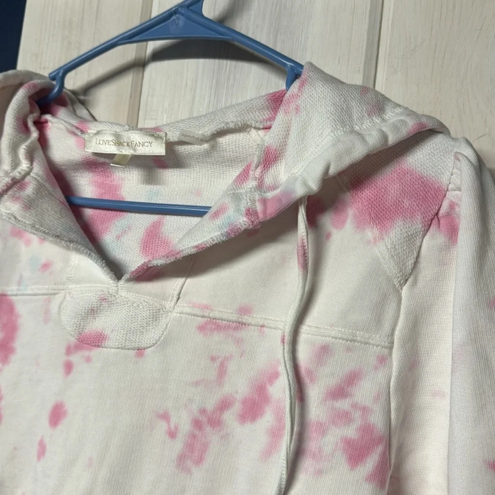 LoveShackFancy Kirby Hoodie in Cotton Candy Sky Size Smalll - Picture 3 of 7